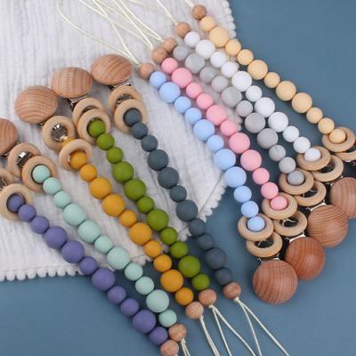 Китай Держателя Pacifier силикона Eco малышей зажим Pacifier дружелюбного вышитый бисером теплостойкий продается