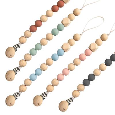 Китай Шарики держателя 20mm Pacifier силикона младенца питаясь деревянные зажимы Pacifier продается