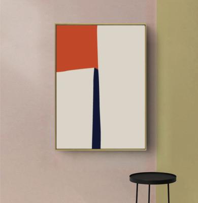 China Waterproof+ECO-Friendly+High Definition Frame Porch Abstract Color Block Background Decorative Painting Geometric Wall Hanging Painting Nordic Decorative Painting for sale