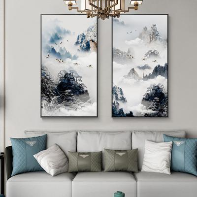 China Waterproof+ECO-Friendly+High Definition Porch Porch Wall Painting Modern Decorative Vertical Living Room Dish Wall Background Crystal Mural for sale