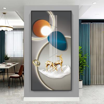 China Waterproof+ECO-Friendly+High Definition Entrance Porch Hanging Painting Aisle Decorative Modern Crystal Diamond Wall Background Wall Corridor Painting for sale