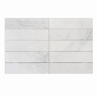 China Popular Parquet Oriental White Premium Marble Slab 6x24 Inch Size for sale