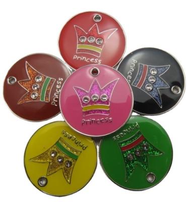 China Europe Custom Laser Engraved Rhinestone Zinc Alloy Crown Shaped Dog Pet Tag Air Tag For Pet for sale