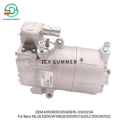 China A0008303204 SHS-33H3234 Electric Vehicle AC Compressor For Benz MLGLE500 W166 E300 W213 GLC300 W253 for sale