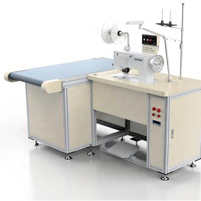 China Small Industrial High Efficiency Automatic Curtain Overlock Bottom Hemming Sewing Machine for sale
