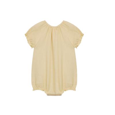 China 2022 OEM Cotton 100% Cotton Baby Gauze Shorts Double Breasted Girdle Baby Boy Bloomers Ribbed Baby Rompers for sale