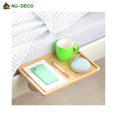 China Sustainable Bamboo Bunk Bed Table Bedside Shelf For Bed for sale