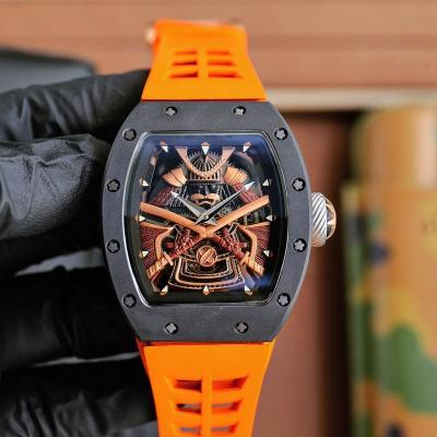 China Not Specified Men's high-end fully automatic mechanical watch with hollowed out wine barrel luxury mechanical watch for sale