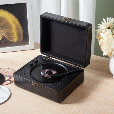 China Portable + Rechargeable Battery+ LED Display 2022 Hot Sale Portable Video Cassette Wireless CD Player Stereo Sound Speaker Turntable Retro Record Player for sale