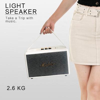 China No Retro Wooden Style 30w Mini Party Speaker With Retro Portable Speaker Microphone BT5.0 Outdoor Portable Speaker for sale