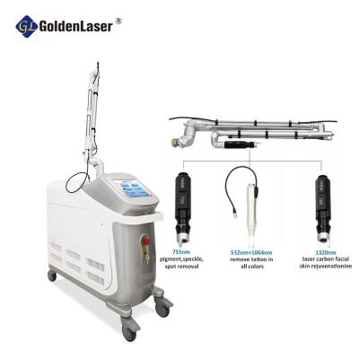 China 532nm 1064nm Picosecond Laser Machine Portable Tattoo Removal Laser Equipment for sale