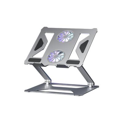 China Factory wholesale best-selling 10-17.3inch aluminum alloy adjustable laptop stand with led fan super slim laptop cooling pad for sale