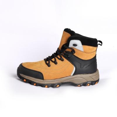 China Shock-Proof Cement Safety Shoes with Leather Upper and Rubber EVA Sole Type Lace-up Closure Work Boots for sale