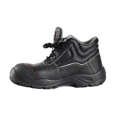 China Comfortable Breathable Genuine Leather Upper Middle Cut Safety Shoes With PUPU Sole Type for sale