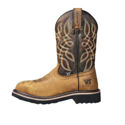 China Cowboy Square Steel Toe Spange Lining Goodyear Protection Footwear Perfect Sector Te koop