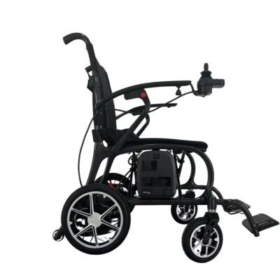 China CARBON FIBER COLOR Mini Electric Wheelchair 300lbs Loading Upgraded for Air Travel for sale