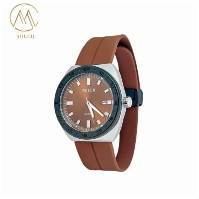 China Black Bezel Mens Quartz Wrist Watches with 8 Dial Colors for Choice for sale