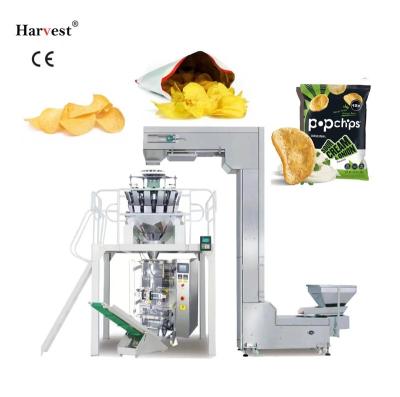 China High Speed Vertical Food Packing Machine Nuts, French Fries, Seeds, Chips, Legume, Banana Potato Chips Weighing And Packaging Machine for sale