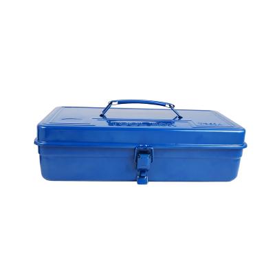 China Convenient Customized metal repair kit large capacity double-layer space iron tool box customized color gift box of household and travel for sale