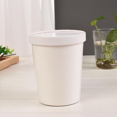 China Disposable Hot Sale Wrapping Paper Bowls/Cups Roll With Lid For Salad Cup Container Biodegradable Paper Soup for sale