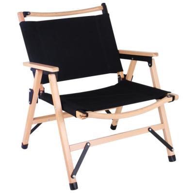 China Folding chair portable outdoor portable leisure factory price solid wood camping beach recliner for sale
