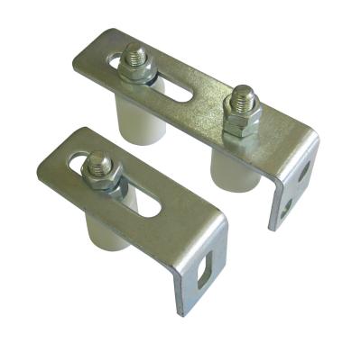 China Industrial Automatic Door Hardware White Black Nylon Top Guide Roller Bracket for sale