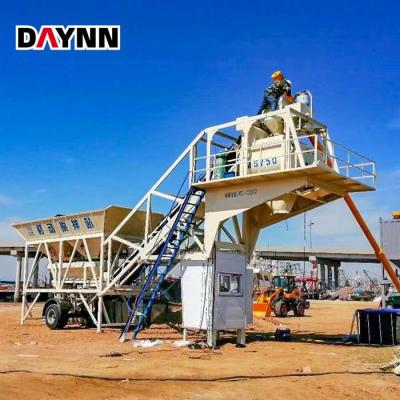 China Construction works New Design Stationary Mobile Concrete Mixing Plant HZS25 Mobile Concrete Batching Plant for sale