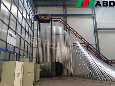 China Lijn van de het Poederdeklaag van aluminiumprofielen de volledig-Automatische Verticale Te koop