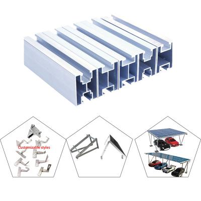 China High Speed Steel PV Pile Installation Roof Parking Lot Aluminum Solar Panels Flat Roof Solar Racking Mount for sale