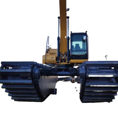 China Customized Hydraulic Excavator Pontoon Amphibious Floating used for 320D 320C SY215 PC200Excavator Chassis Machine for sale