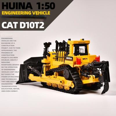 China HUINA CAT D10T2 1/50 Escala de aleación modelo de excavadora con pistas metálicas colectable en venta
