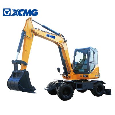 China Construction works XCMG Hydraulic Mini Excavator 6ton Wheel Excavator XE60WA for sale