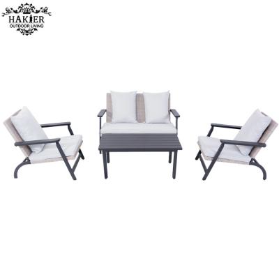 China Traditional All Steel Garden Webbing Sofa Set Modern Cheap Sofa Set Folding Bistro Chair for sale