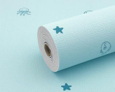 China Children Series Antibacterial Elastic 3D Foam Wallpaper Multiple Colors For Hospital for sale