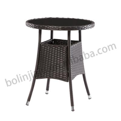 China Modern High Quality Multiple Shapes Small Round Shape Coffee Table Set Modern Rattan Rattan Table for sale