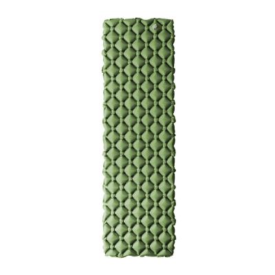 China Factory Inflatable Self Sleep Camping Mat Green Nylon Moisture Proof Foldable Portable Lightweight Outdoor Direct Ultralight Portable Protection TPU for sale