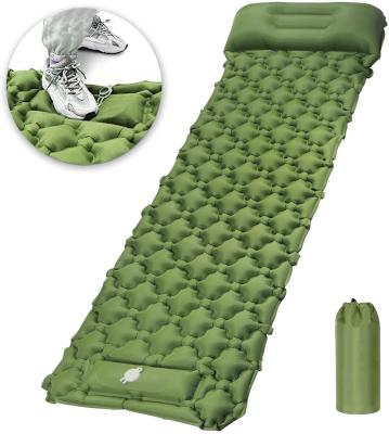 China Lightweight Double Backpacking and Hiking Single or Spliced with Pillow for Compact Waterproof Foot Press Inflatable Camping Sleep Pad for sale