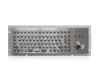 China IP65 Waterproof Compact Stainless Steel Keyboards With Trackball Rugged For Industrial Kiosk Outdoor for sale