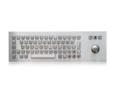 China 69 Keys Compact Format IP65 Panel Mount Keyboard With 38mm Trackball USB Interface for sale