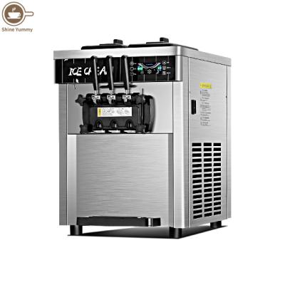 China Low Energy Stainless Steel High Speed Automatic 3 Flavor Soft Serve Ice Cream Makers Machine For Sale for sale