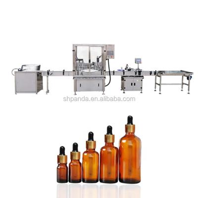 China Small cbd oil bottle chemical automatic mini essential oil filling capping labeling machine for sale
