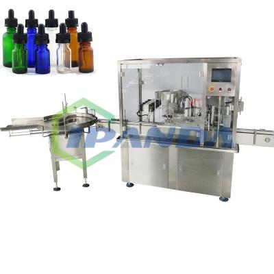 China Essential Oil Chemical Automatic Bottle Filling Machine 10ml Liquid Filling Labeling Machine Capping Line for sale
