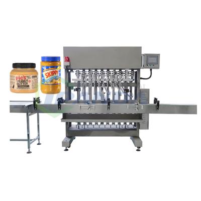 China Product Heating Honey Hot Sauce Jam Filler Safe Paste Filling Machine, Pneumatic Piston Filler for sale