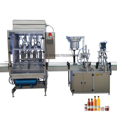 China Hot Automatic Food Products Jar Filling Sealing Capping Labeling Machine For Glass Bottle Jam for sale