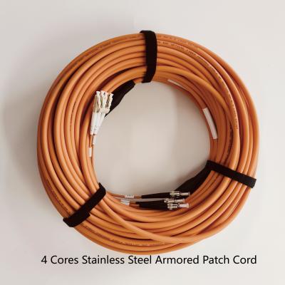 China ST-DLC-35M 6.5mm Orange LSZH Armored Fiber Patch Cord for sale