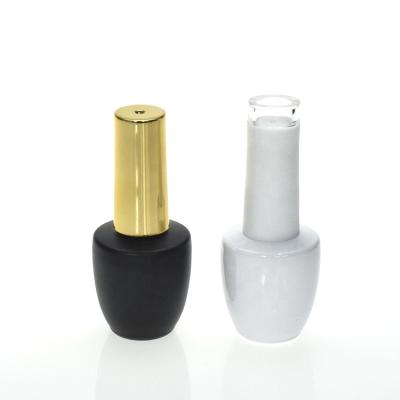 China Personal Care 8ml New Design Clear Empty Gel Nail Polish Bottle Glass With Brush Cap for sale
