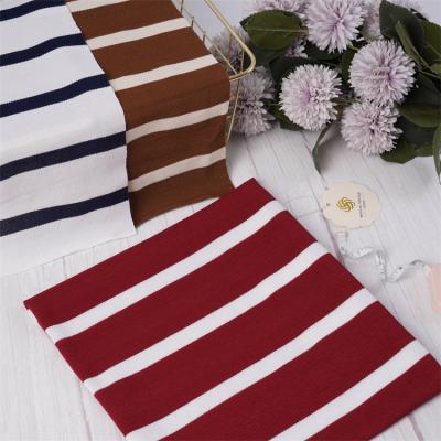 China Tejido de punto rayado suave resistente al desgaste y absorbente del sudor para camisa de polo en venta