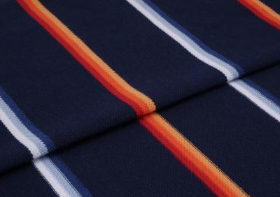 China Lichte en ademende, comfortabele en zachte gestreepte gebreide stof voor casual wear Te koop