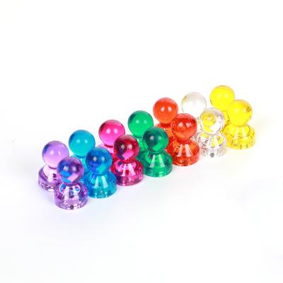 China Industrial Magnet Easy to use color transparent magnetic thumbtacks for sale
