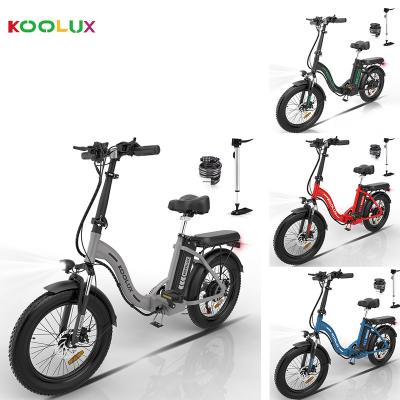 China Strong Alloy KOOLUX Battery 750W 32KM/H Aluminum Hybrid E-Mountain Bikes European Warehouse 7 Speed 20 Inch Electric Bike ebike Bike For Adult for sale